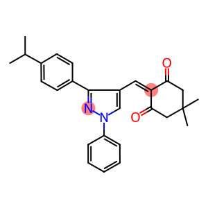 2-{[3-(4-isopropylphenyl)-1-phenyl-1H-pyrazol-4-yl]methylene}-5,5-dimethyl-1,3-cyclohexanedione