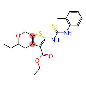 ethyl 5-isopropyl-2-[(2-toluidinocarbothioyl)amino]-4,7-dihydro-5H-thieno[2,3-c]pyran-3-carboxylate