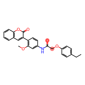 2-(4-ethylphenoxy)-N-[3-methoxy-4-(2-oxo-2H-chromen-3-yl)phenyl]acetamide