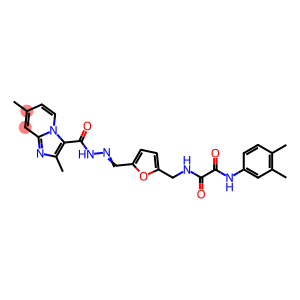 N~1~-[(5-{2-[(2,7-dimethylimidazo[1,2-a]pyridin-3-yl)carbonyl]carbohydrazonoyl}-2-furyl)methyl]-N~2~-(3,4-dimethylphenyl)ethanediamide