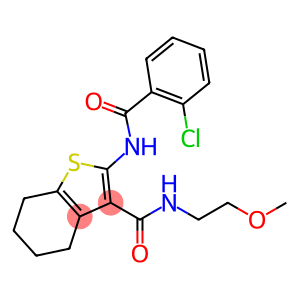 2-[(2-chlorobenzoyl)amino]-N-(2-methoxyethyl)-4,5,6,7-tetrahydro-1-benzothiophene-3-carboxamide