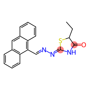 9-anthracenecarbaldehyde (5-ethyl-4-oxo-1,3-thiazolidin-2-ylidene)hydrazone