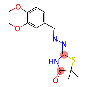 3,4-dimethoxybenzaldehyde (5,5-dimethyl-4-oxo-1,3-thiazolidin-2-ylidene)hydrazone