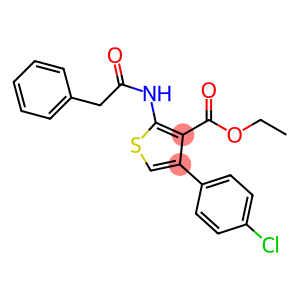 3-Thiophenecarboxylic acid, 4-(4-chlorophenyl)-2-[(2-phenylacetyl)amino]-, ethyl ester