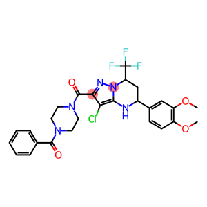 2-[(4-benzoylpiperazin-1-yl)carbonyl]-3-chloro-5-(3,4-dimethoxyphenyl)-7-(trifluoromethyl)-4,5,6,7-tetrahydropyrazolo[1,5-a]pyrimidine