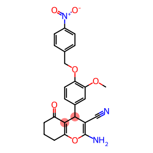 2-amino-4-[4-({4-nitrobenzyl}oxy)-3-methoxyphenyl]-5-oxo-5,6,7,8-tetrahydro-4H-chromene-3-carbonitrile