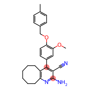 2-amino-4-{3-methoxy-4-[(4-methylbenzyl)oxy]phenyl}-5,6,7,8,9,10-hexahydrocycloocta[b]pyridine-3-carbonitrile