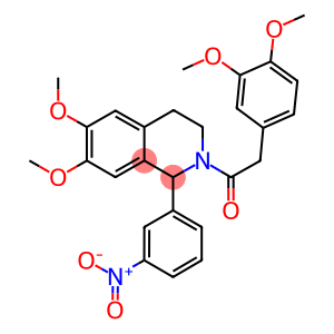 2-[(3,4-dimethoxyphenyl)acetyl]-1-{3-nitrophenyl}-6,7-dimethoxy-1,2,3,4-tetrahydroisoquinoline