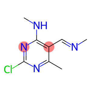 2-CHLORO-N,6-DIMETHYL-5-[(METHYLIMINO)METHYL]-4-PYRIMIDINAMINE
