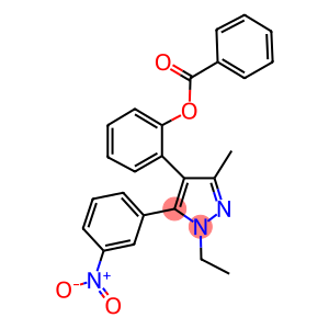 2-(1-ethyl-5-{3-nitrophenyl}-3-methyl-1H-pyrazol-4-yl)phenyl benzoate