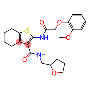 2-{[(2-methoxyphenoxy)acetyl]amino}-N-(tetrahydro-2-furanylmethyl)-4,5,6,7-tetrahydro-1-benzothiophene-3-carboxamide