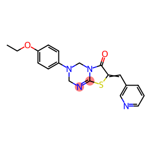 3-(4-ethoxyphenyl)-7-(3-pyridinylmethylene)-3,4-dihydro-2H-[1,3]thiazolo[3,2-a][1,3,5]triazin-6(7H)-one