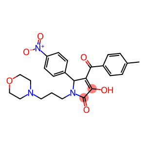 3-HYDROXY-4-(4-METHYLBENZOYL)-1-(3-MORPHOLINOPROPYL)-5-(4-NITROPHENYL)-1H-PYRROL-2(5H)-ONE