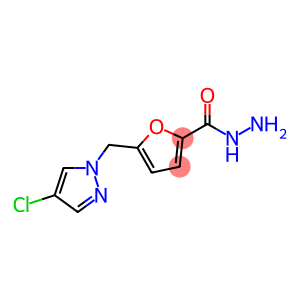 2-Furancarboxylic acid, 5-[(4-chloro-1H-pyrazol-1-yl)methyl]-, hydrazide