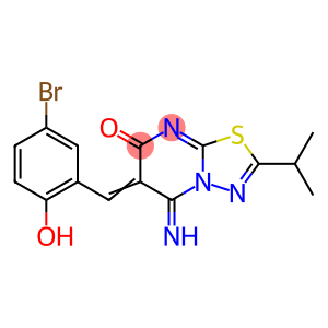 6-(5-bromo-2-hydroxybenzylidene)-5-imino-2-isopropyl-5,6-dihydro-7H-[1,3,4]thiadiazolo[3,2-a]pyrimidin-7-one