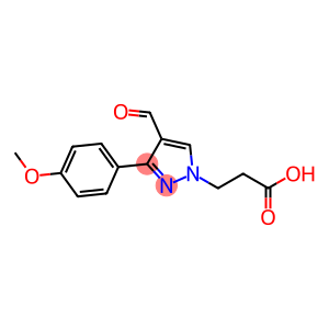 3-[4-methanoyl-3-(4-methoxyphenyl)pyrazol-1-yl]propanoic acid