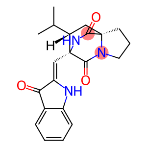 6H-3,8a-Ethanopyrrolo[1,2-a]pyrazine-1,4-dione, 3-[(Z)-(1,3-dihydro-3-oxo-2H-indol-2-ylidene)methyl]tetrahydro-10-(1-methylethyl)-, (3S,8aR,10S)- (9CI)