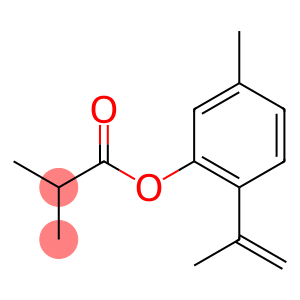 Propanoic acid, 2-methyl-, 5-methyl-2-(1-methylethenyl)phenyl ester