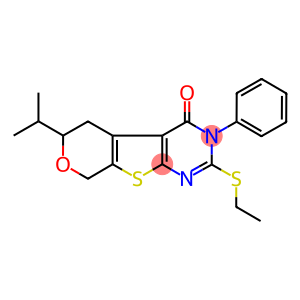 2-(ethylsulfanyl)-6-isopropyl-3-phenyl-3,5,6,8-tetrahydro-4H-pyrano[4',3':4,5]thieno[2,3-d]pyrimidin-4-one