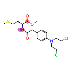 n-[[4-[bis(2-chloroethyl)amino]phenyl]acetyl]-l-methionine ethyl ester