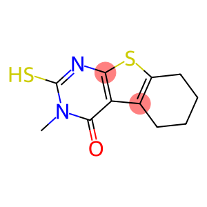 3-methyl-2,3,5,6,7,8-hexahydro-2-thioxo-(1)benzothieno(2,3-d)pyrimidin-4(1h)