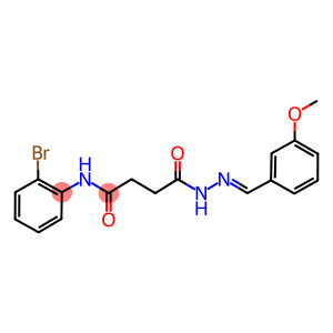 N-(2-bromophenyl)-4-[2-(3-methoxybenzylidene)hydrazino]-4-oxobutanamide