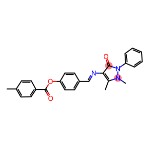 4-{[(1,5-dimethyl-3-oxo-2-phenyl-2,3-dihydro-1H-pyrazol-4-yl)imino]methyl}phenyl 4-methylbenzoate