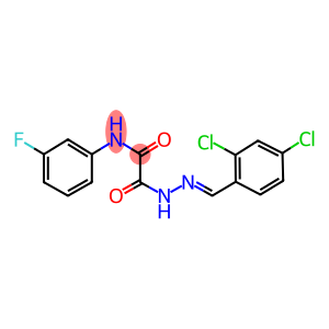 2-[2-(2,4-dichlorobenzylidene)hydrazino]-N-(3-fluorophenyl)-2-oxoacetamide