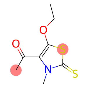 Ethanone, 1-(5-ethoxy-2,3-dihydro-3-methyl-2-thioxo-4-thiazolyl)- (9CI)