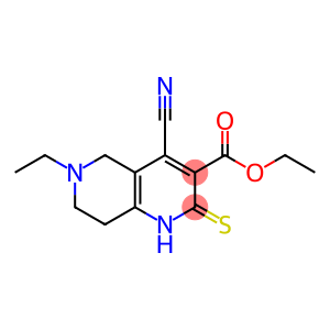 1,6-Naphthyridine-3-carboxylic  acid,  4-cyano-6-ethyl-1,2,5,6,7,8-hexahydro-2-thioxo-,  ethyl  ester