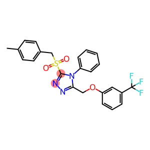 3-[(4-methylphenyl)methanesulfonyl]-4-phenyl-5-{[3-(trifluoromethyl)phenoxy]methyl}-4H-1,2,4-triazole