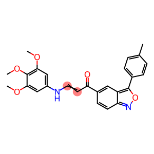 (2E)-1-[3-(4-methylphenyl)-2,1-benzoxazol-5-yl]-3-[(3,4,5-trimethoxyphenyl)amino]prop-2-en-1-one