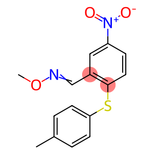 Benzaldehyde, 2-[(4-methylphenyl)thio]-5-nitro-, O-methyloxime