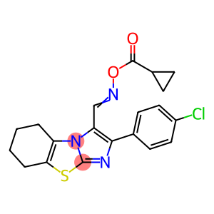 2-(4-CHLOROPHENYL)-3-(([(CYCLOPROPYLCARBONYL)OXY]IMINO)METHYL)-5,6,7,8-TETRAHYDROIMIDAZO[2,1-B][1,3]BENZOTHIAZOLE