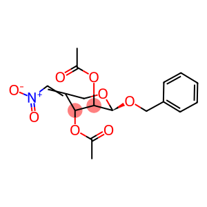 β-D-threo-Pentopyranoside, phenylmethyl 4-deoxy-4-(nitromethylene)-, 2,3-diacetate