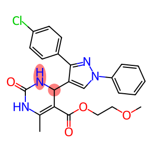 2-methoxyethyl 4-[3-(4-chlorophenyl)-1-phenyl-1H-pyrazol-4-yl]-6-methyl-2-oxo-1,2,3,4-tetrahydro-5-pyrimidinecarboxylate