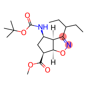 methyl (3aS,4R,6S,6aR)-4-((tert-butoxycarbonyl)amino)-3-(pentan-3-yl)-3a,5,6,6a-tetrahydro-4H-cyclopenta[d]isoxazole-6-carboxylate