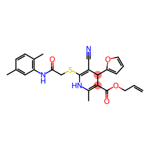 prop-2-enyl 5-cyano-6-[2-(2,5-dimethylanilino)-2-oxoethyl]sulfanyl-4-(furan-2-yl)-2-methyl-1,4-dihydropyridine-3-carboxylate