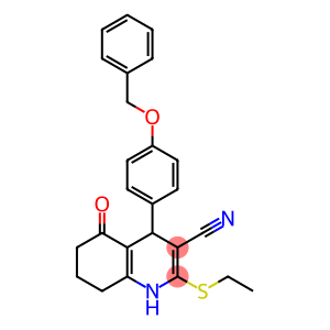 2-ethylsulfanyl-5-oxo-4-(4-phenylmethoxyphenyl)-4,6,7,8-tetrahydro-1H-quinoline-3-carbonitrile