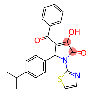 4-benzoyl-3-hydroxy-5-(4-isopropylphenyl)-1-(1,3-thiazol-2-yl)-1,5-dihydro-2H-pyrrol-2-one