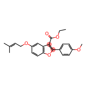 ethyl 2-(4-methoxyphenyl)-5-[(3-methylbut-2-en-1-yl)oxy]-1-benzofuran-3-carboxylate