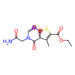 Thieno[2,3-d]pyrimidine-6-carboxylic acid, 3-(2-amino-2-oxoethyl)-3,4-dihydro-5-methyl-4-oxo-, ethyl ester