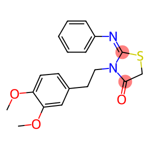 3-[2-(3,4-dimethoxyphenyl)ethyl]-2-(phenylimino)-1,3-thiazolidin-4-one