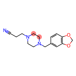 1-Piperazinepropanenitrile, 4-(1,3-benzodioxol-5-ylmethyl)-