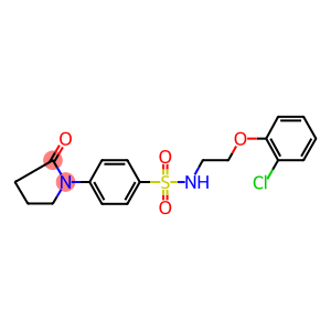 N-[2-(2-chlorophenoxy)ethyl]-4-(2-oxo-1-pyrrolidinyl)benzenesulfonamide