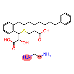 Benzenepropanoic acid, β-[(2-carboxyethyl)thio]-α-hydroxy-2-(8-phenyloctyl)-, (αS,βR)-, compd. with 1,2-ethanediamine (1:1)