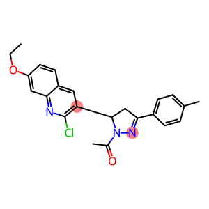 3-[1-acetyl-3-(4-methylphenyl)-4,5-dihydro-1H-pyrazol-5-yl]-2-chloro-7-quinolinyl ethyl ether