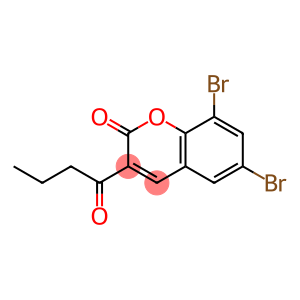 2H-1-Benzopyran-2-one, 6,8-dibromo-3-(1-oxobutyl)-