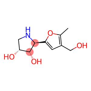 3,4-Pyrrolidinediol, 2-[4-(hydroxymethyl)-5-methyl-2-furanyl]-, (2R,3S,4R)- (9CI)