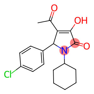 4-acetyl-5-(4-chlorophenyl)-1-cyclohexyl-3-hydroxy-1,5-dihydro-2H-pyrrol-2-one